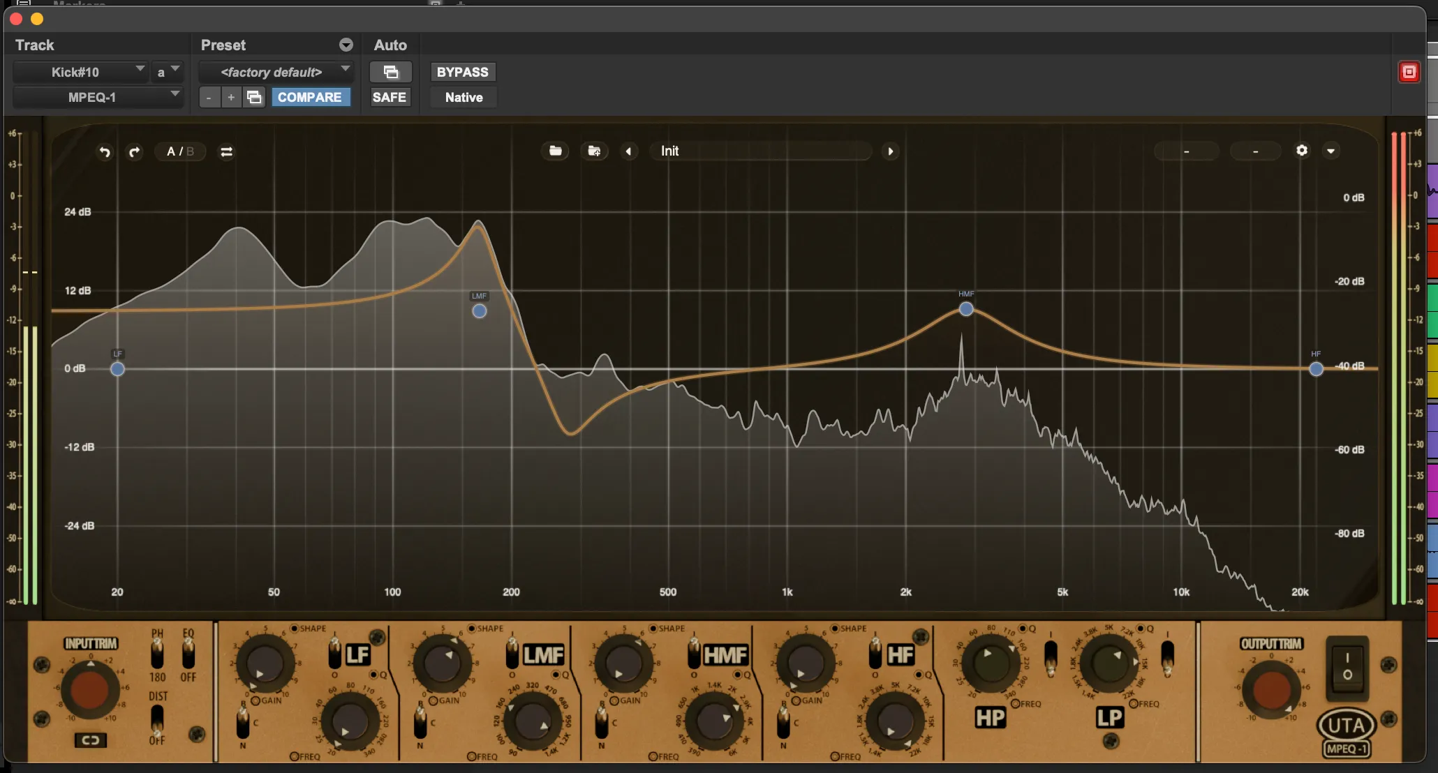 MPEQ-1 plug-in saturation staging per band